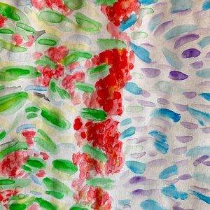 Floral Handmade Original Watercolor (Canvas Print)